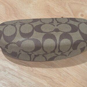 Coach Large Signature C Pattern Glasses Case with Unused Cleaning Cloth-Hard